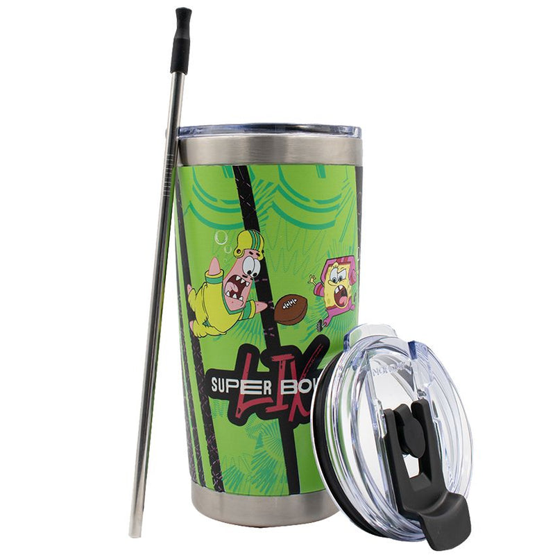 Termo Super Bowl LIX 20 oz NFL x Bob Esponja Negro