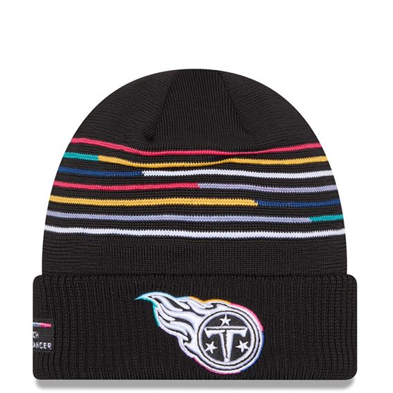 Gorro Beanie Tennessee Titans Crucial Catch 2025 New Era Negro
