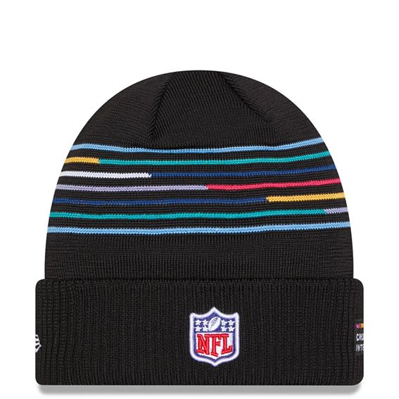 Gorro Beanie Tennessee Titans Crucial Catch 2025 New Era Negro