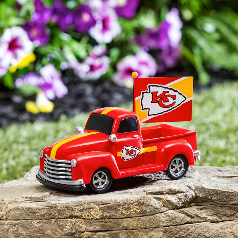 Camioneta Coleccionable Kansas City Chiefs Truck Statue Evergreen Verde