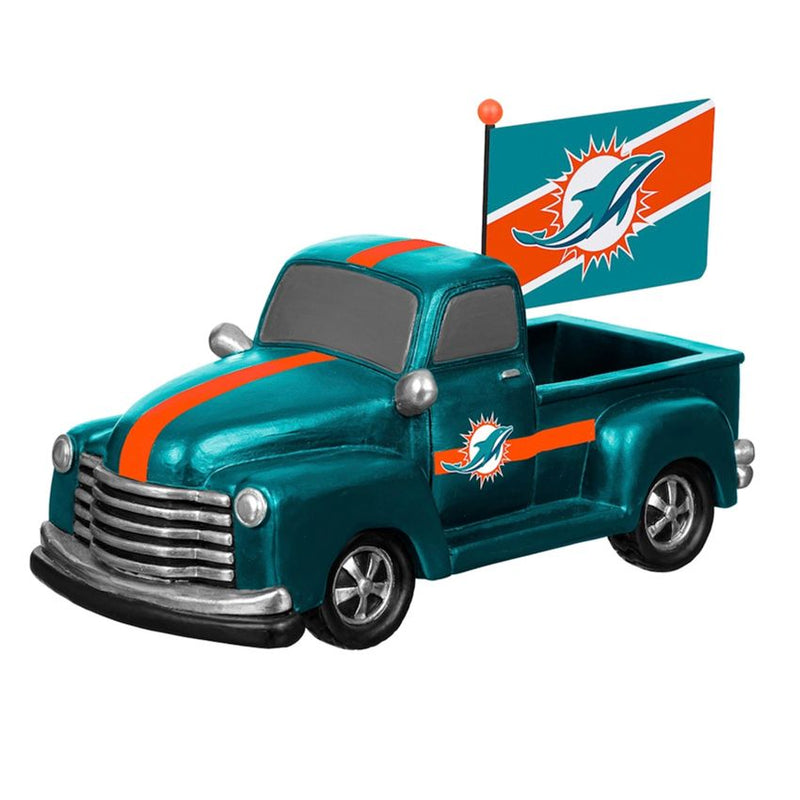 Camioneta Coleccionable Miami Dolphins Truck Statue Evergreen Verde