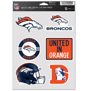 Calcomanía Denver Broncos Fan Pack 6 WinCraft