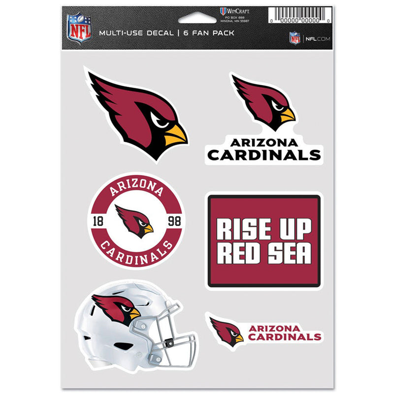 Calcomanía Arizona Cardinals Fan Pack 6 WinCraft