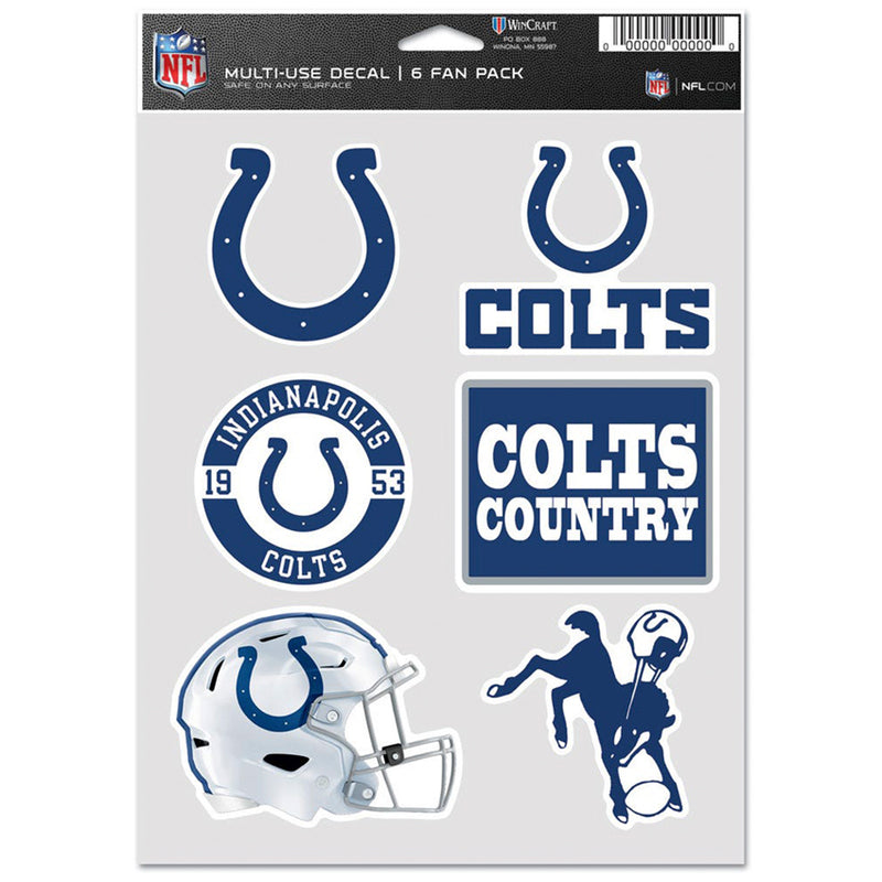 Calcomanía Indianapolis Colts Fan Pack 6 WinCraft