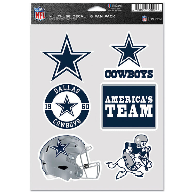 Calcomanía Dallas Cowboys Fan Pack 6 WinCraft