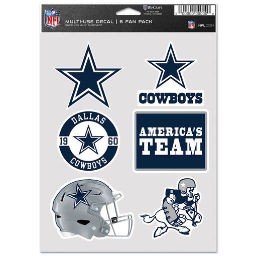 Calcomanía Dallas Cowboys Fan Pack 6 WinCraft