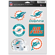 Calcomanía Miami Dolphins Fan Pack 6 WinCraft