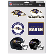 Calcomanía Baltimore Ravens Fan Pack 6 WinCraft