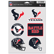 Calcomanía Houston Texans Fan Pack 6 WinCraft