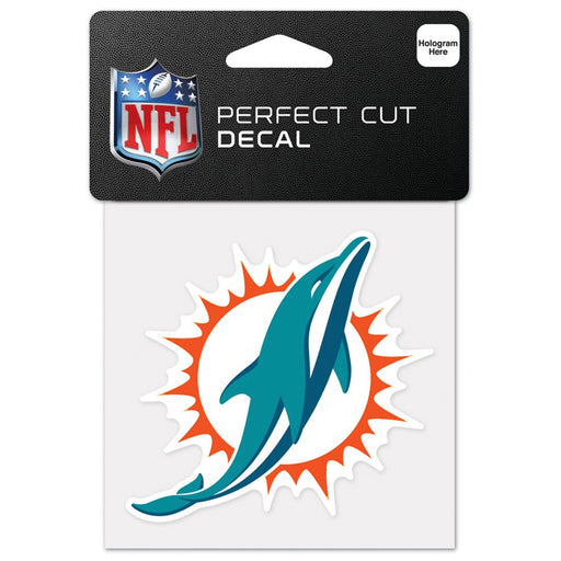 Calcomanía Miami Dolphins Perfect Cut 4x4 WinCraft