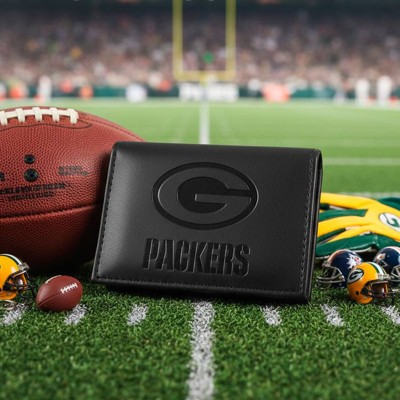 Cartera Green Bay Packers Tri-Fold Evergreen Verde