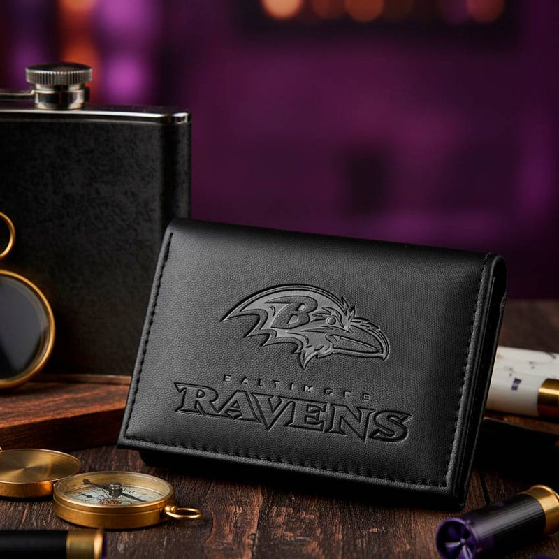 Cartera Baltimore Ravens Tri-Fold Evergreen Verde